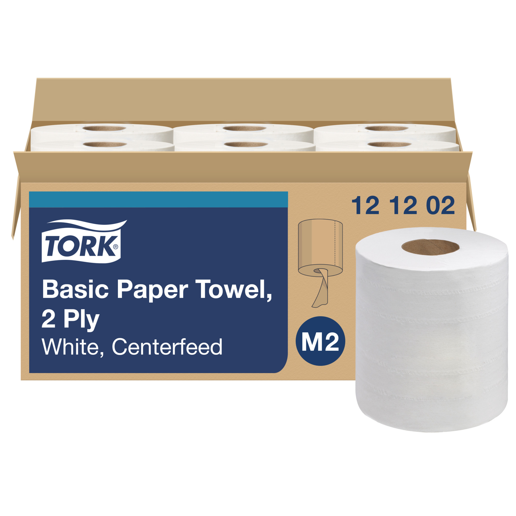 PAP-MAIN BLANC CENTER PULL TORK 121202 6X610