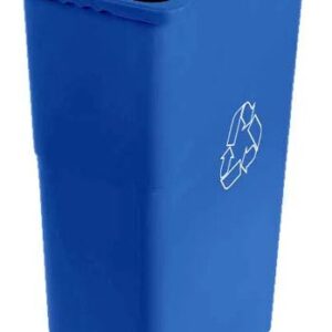 POUBELLE RECTANGULAIRE MINCE 23GAL BLEU RECYCLAGE