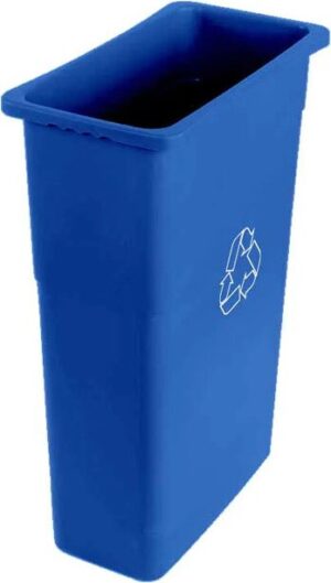 POUBELLE RECTANGULAIRE MINCE 23GAL BLEU RECYCLAGE