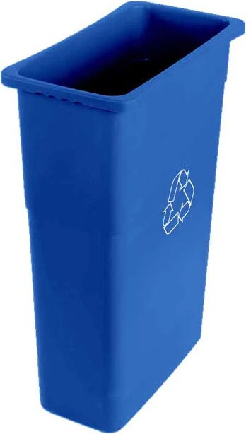 POUBELLE RECTANGULAIRE MINCE 23GAL BLEU RECYCLAGE