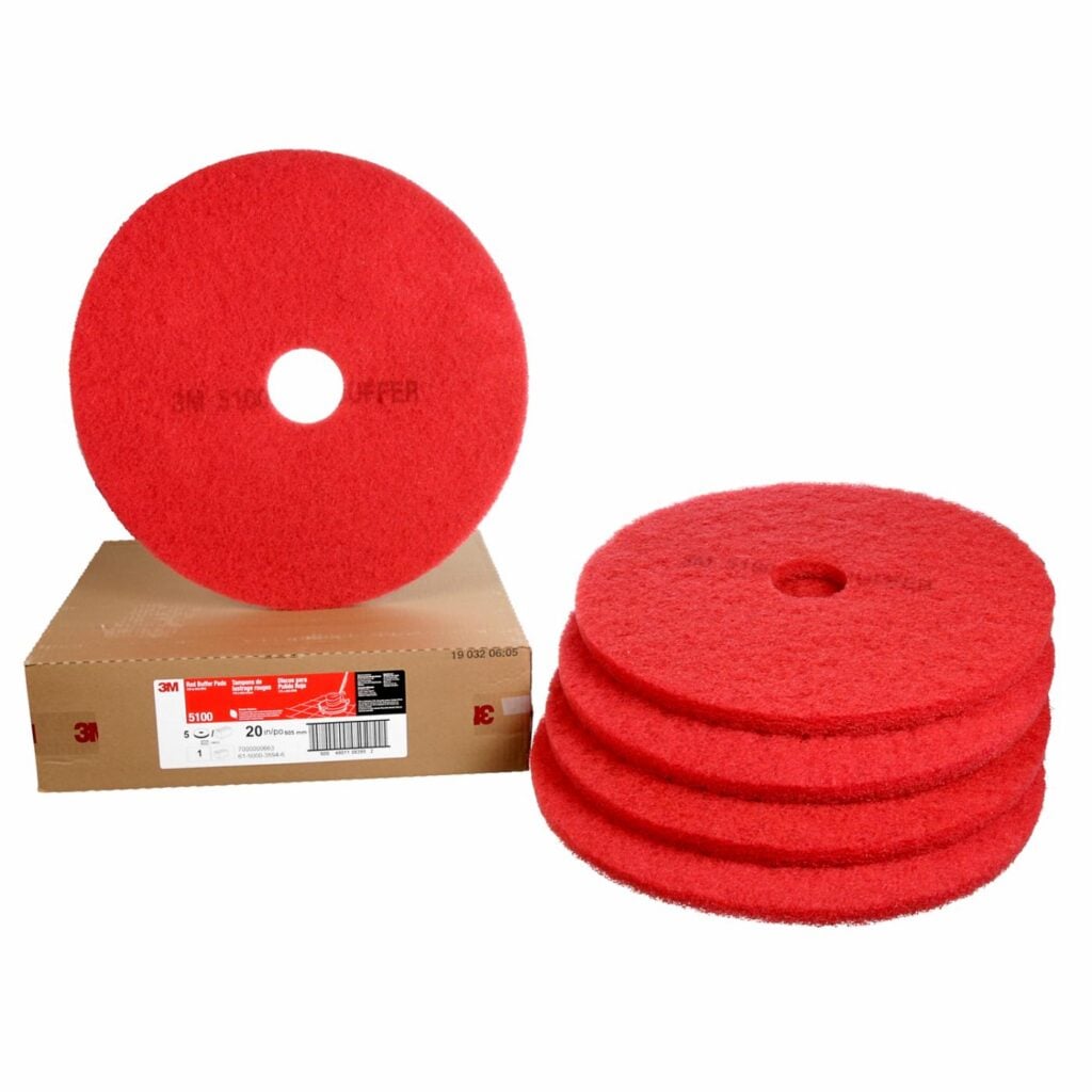 Tampon rouge de lustrage 3M série 5100, 20 po