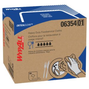 Chiffons alimentaires WypAll CriticalClean 06354 rouges