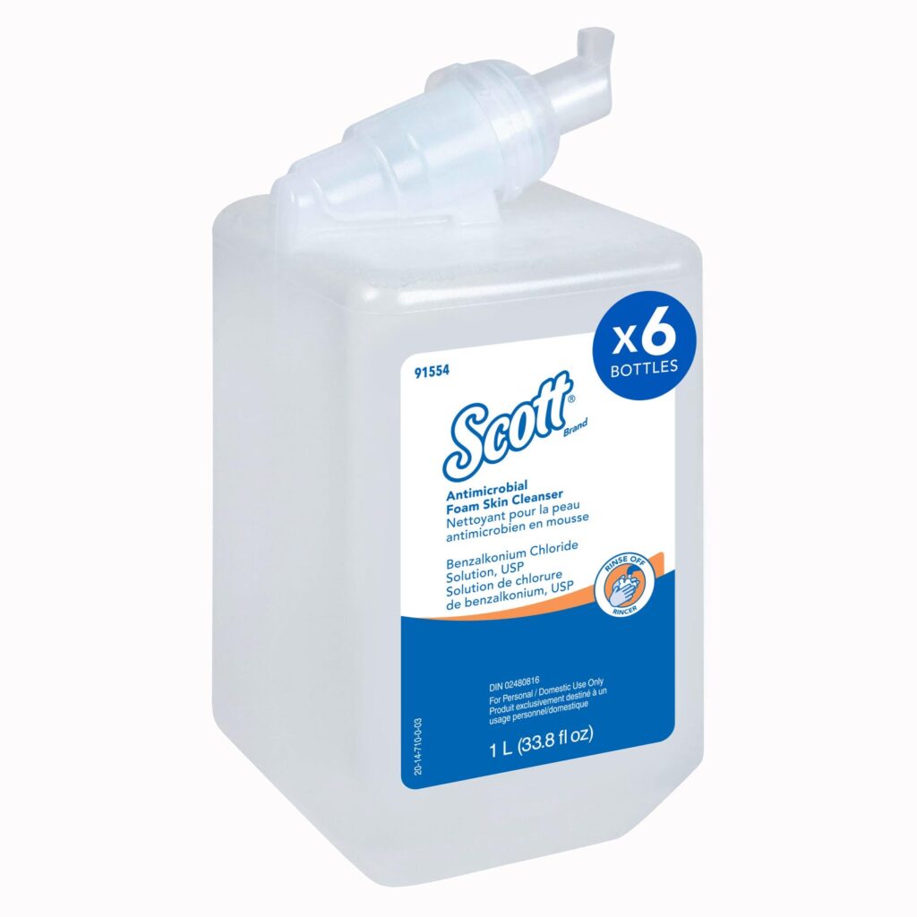 Savon mousse antibactérien Scott 91554, cartouche 1 L