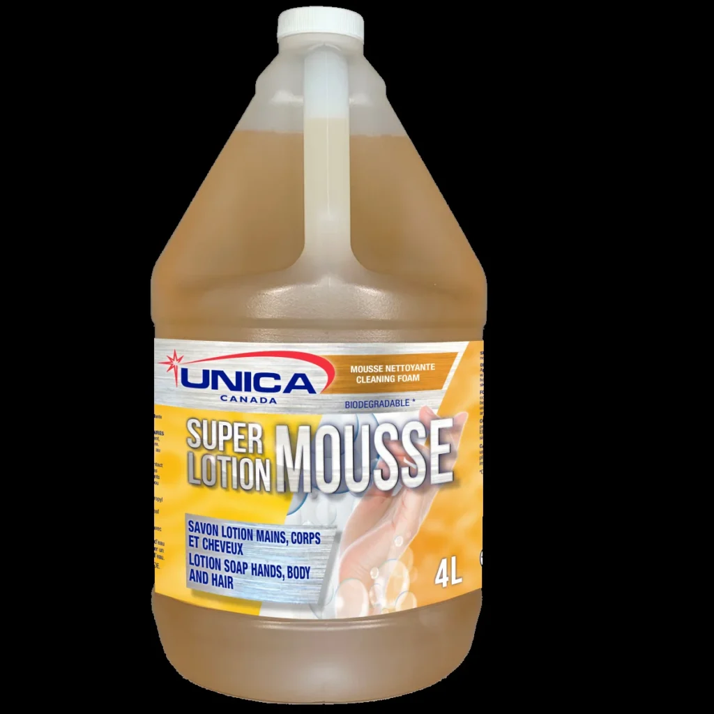 Savon mousse Unica Super Lotion mains, corps et cheveux, 4 L