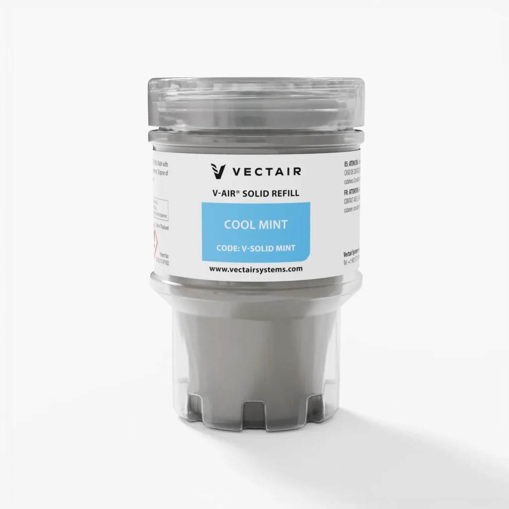 Recharge assainisseur d’air Vectair V-Air Solid, parfum Cool Mint (60 jours)