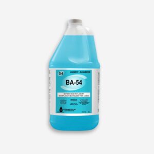 BA-54 assouplissant neutralisant pour lessive 4L contenant bleu.