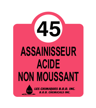 ACIP-45 DÉTERGENT ACIDE NON MOUSSANT 4L