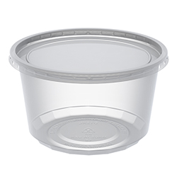 CONTENANT DELI PET CLAIR REFERMABLE 12OZ 200/CSE