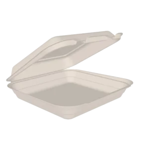 CONTENANT EN BAGASSE 9X9 1COMPARTIMENT 200/CSE (4-003051)