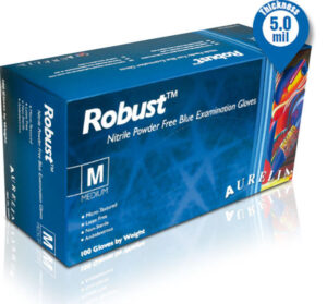 GANT BLEU EN NITRILE 5MIL BIODEGRADABLE SERIE-U 100/BTE