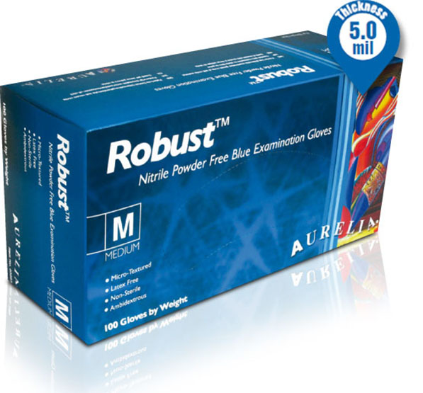 GANT BLEU EN NITRILE 5MIL BIODEGRADABLE SERIE-U 100/BTE