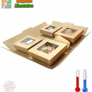 PLATEAU NOURRITURE CARTON KRAFT 3LBS 500/CSE
