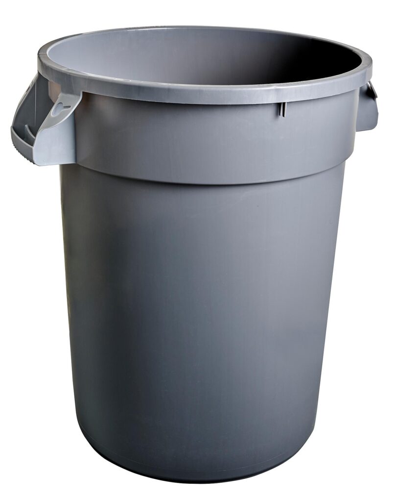 POUBELLE RONDE GRISE 32 GALLON TITAN