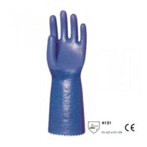 S017 GANTS BLEU TRIPLE PVC 30CM ACIA GR :6