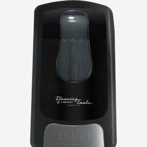 Distributeur de savon automatique noir Cleaning Company, 1000 ml, sans contact.