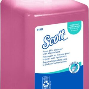 Scott savon mousse rose nettoyant pour mains 1 litre avec distributeur.