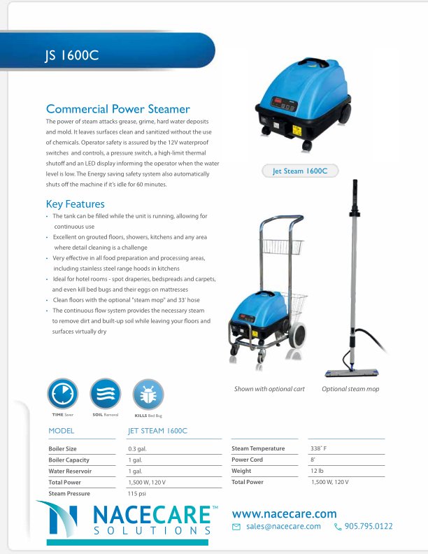 JS 1600C — NaceCare