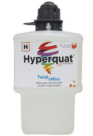 HYPERQUAT T&M DÉSINFECTANT NEUTRE 5E GÉNÉRATION 2L DÉBIT BAS