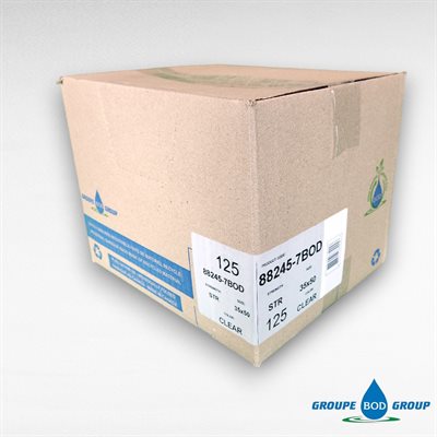 Caisse de sacs à ordures — SAC 35X50″ CANGUARD X-FORT 0.9M 125/CSE CLAIR
