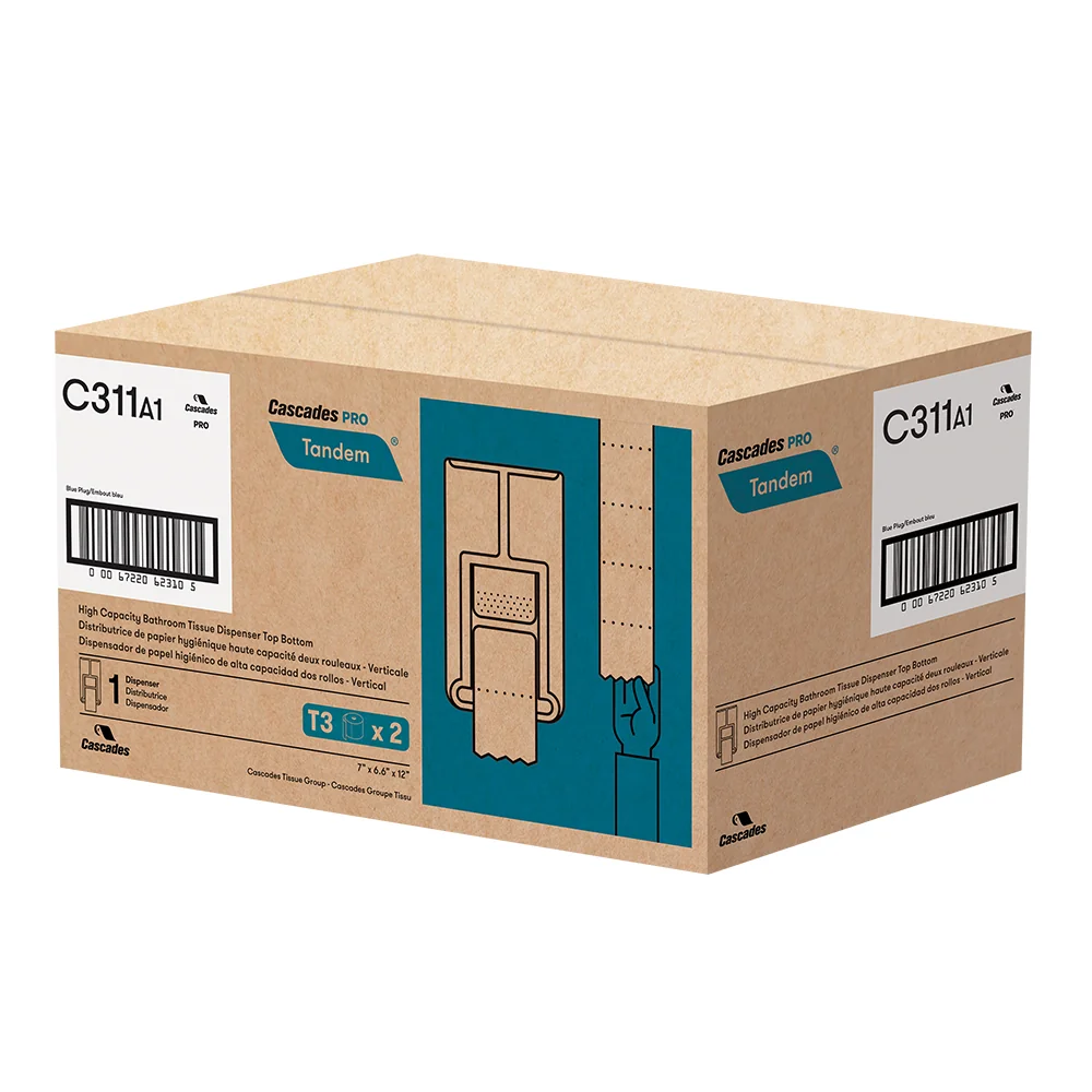 DISTRIBUTRICE PAPIER TOILETTE STANDARD 2 RL TANDEM BLANC