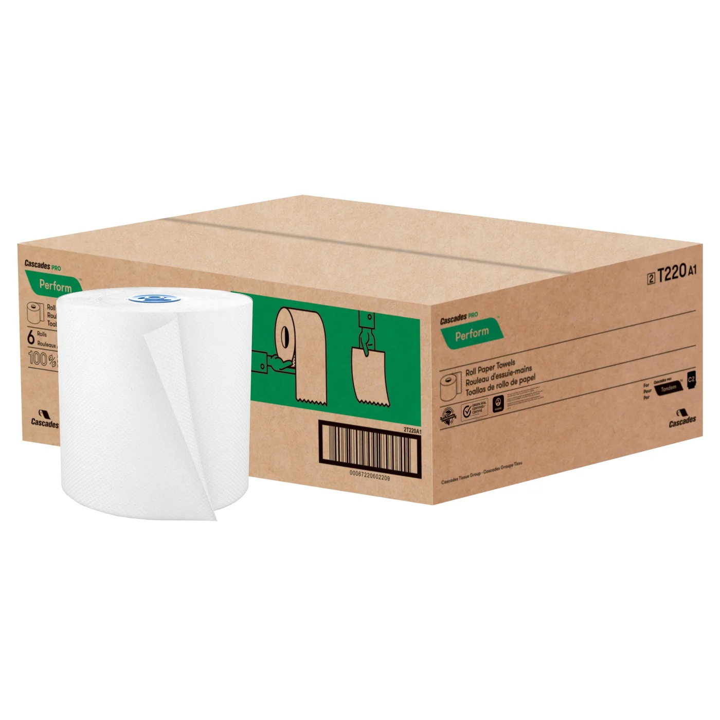 PAP-MAINS BLANC 6 X 1050″ TANDEM T220
