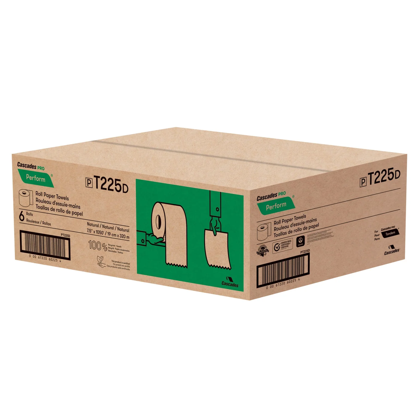 PAP-MAINS BRUN 6 X 1050″ TANDEM T225