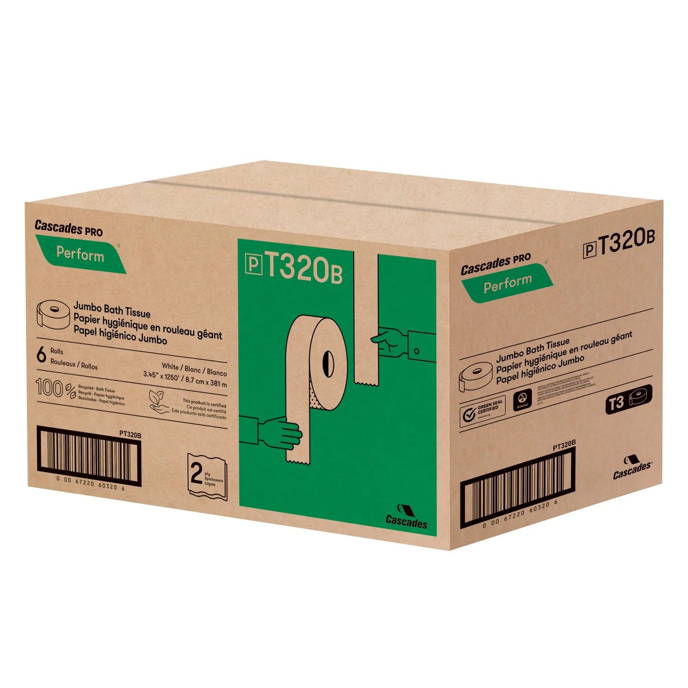 PAP-HYG ROULEAU GÉANT 6 X 1250″ TANDEM T320