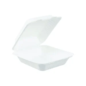 CONTENANT EN BAGASSE 9X9 1COMPARTIMENT 200/CSE (4-003051)