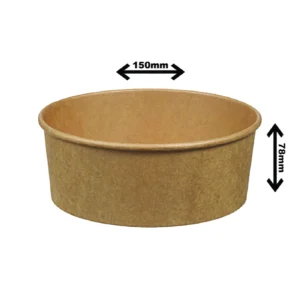 Bol en Carton Kraft 34OZ (5.9″X3″) 300/BTE (4-002764)