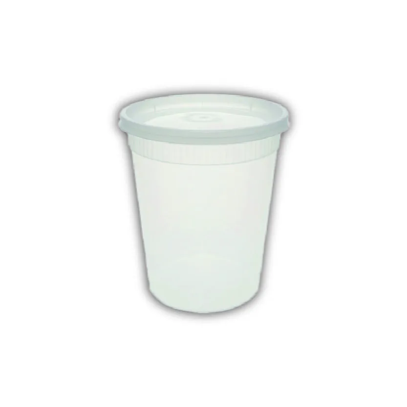 Combo Conteneur Clair Deli Rond (Micro-Onde) 32OZ (240/CSE)