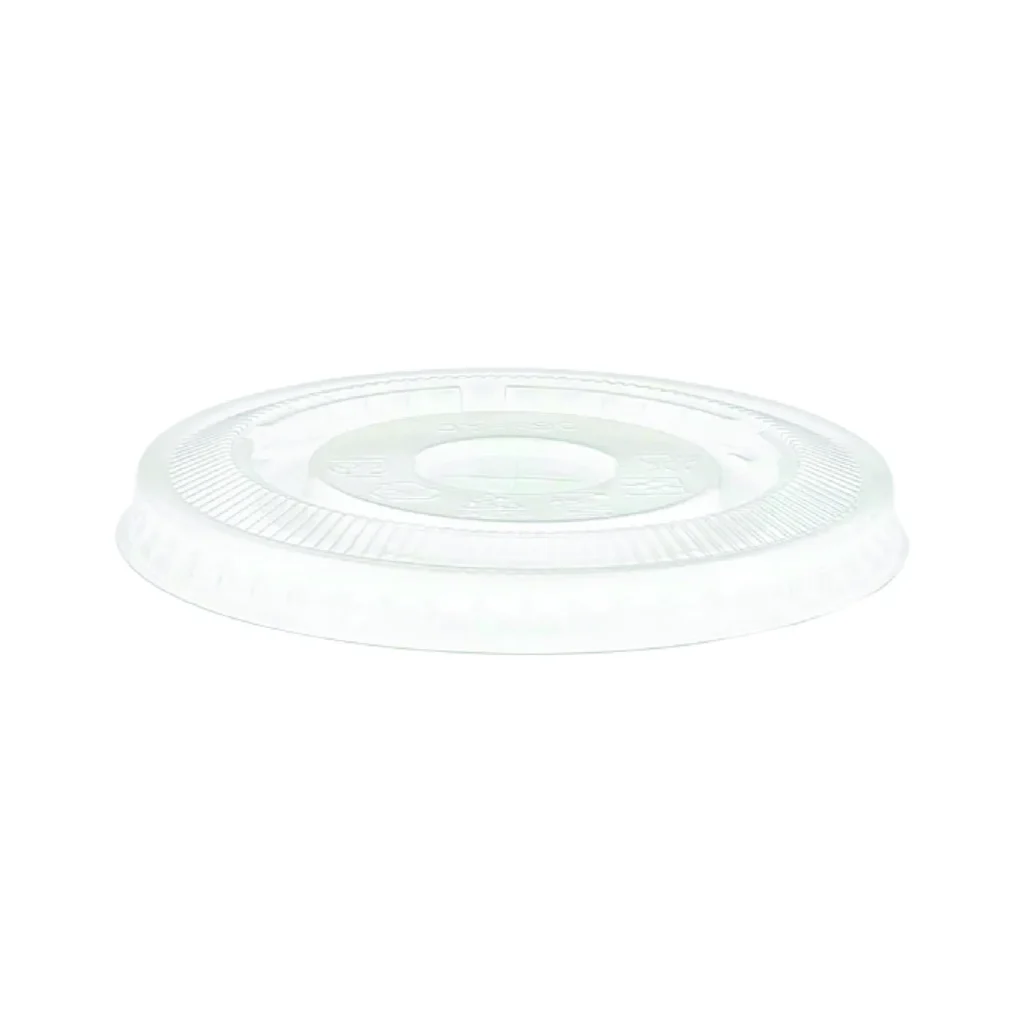 Couvercle Plat Clair avec Trou Paille pour Verre (1000/CSE)