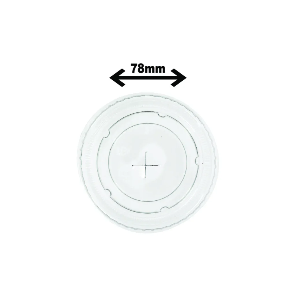 Couvercle Plat Clair en Plastique Recyclabe 8-10OZ (1000/CSE