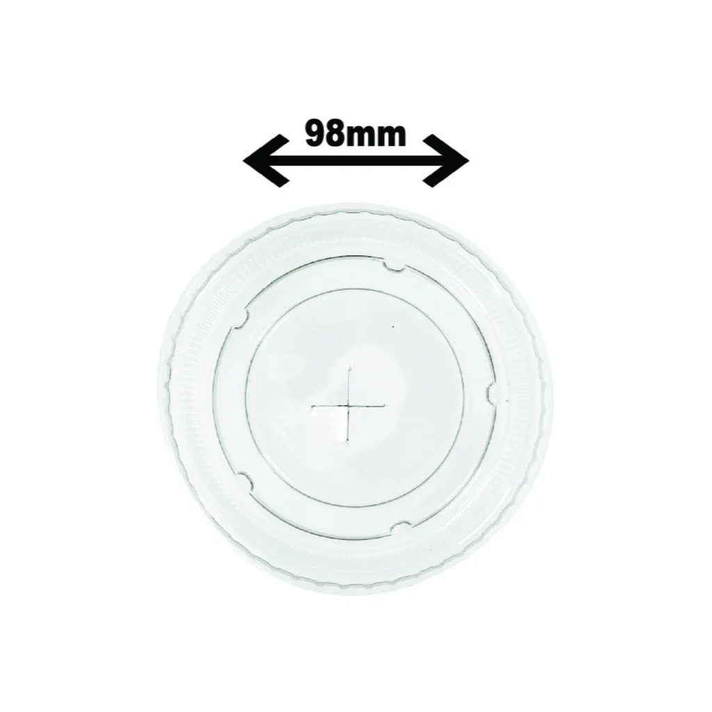 Couvercle Plat Clair en Plastique Recyclabe 12-24OZ (1000/CS