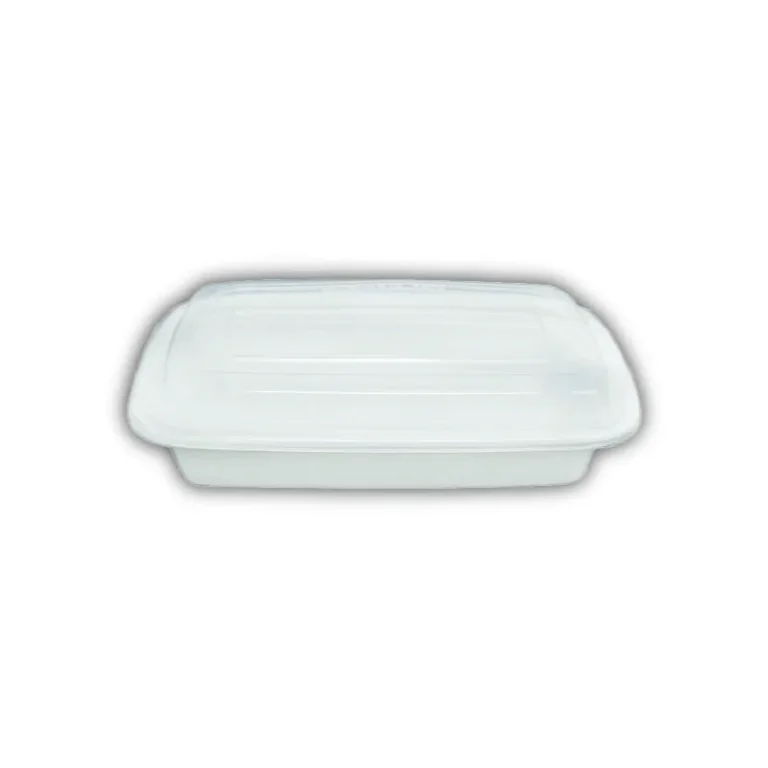 Combo Contenant Deli Blanc Rectangulaire Blanc 16OZ 150/CSE