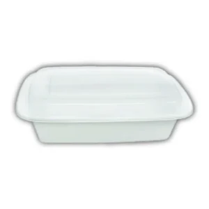 COMBO CONTENANT DELI BLANC RECTANGULAIRE BLANC 32OZ 150/CSE