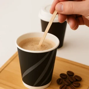 BATONNET A CAFE EN BOIS 6" 10X1000/CS