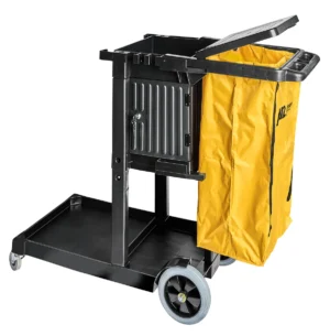 Chariot de Menage Large avec Sac Zipper et Cabinet Barré