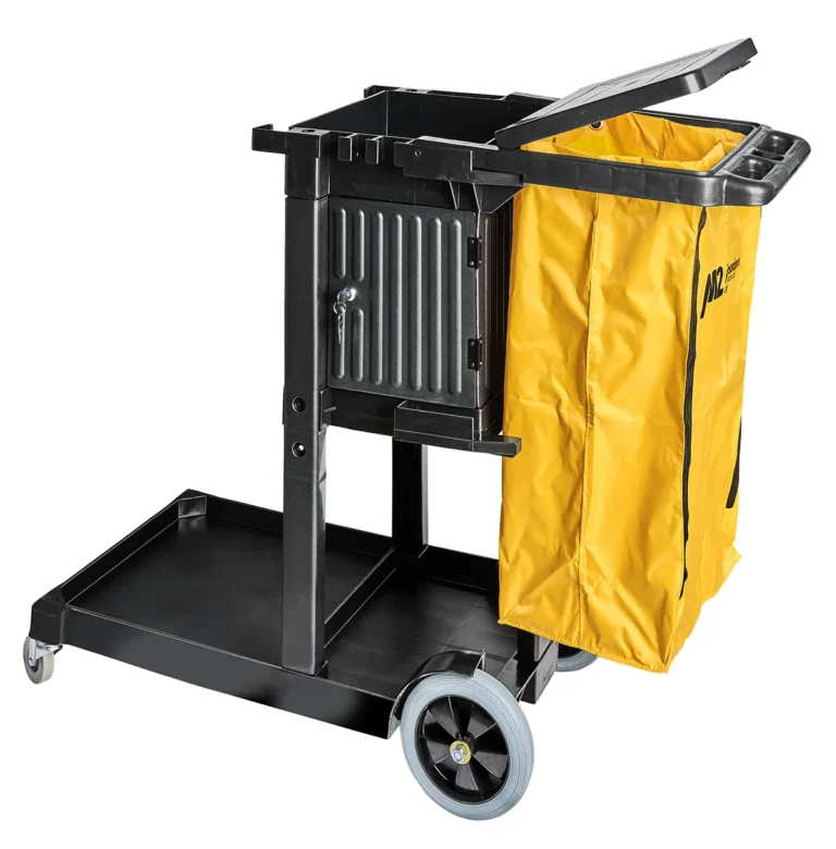 Chariot de Menage Large avec Sac Zipper et Cabinet Barré