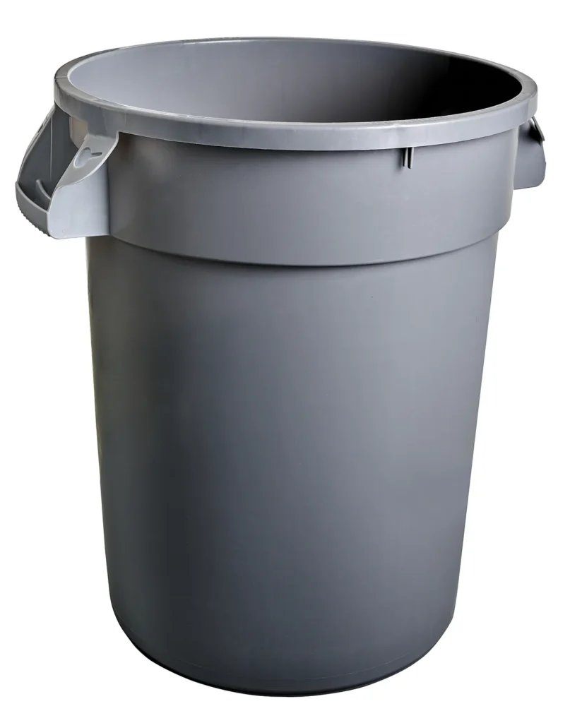 Poubelle Ronde Grise 32 Gallon Titan