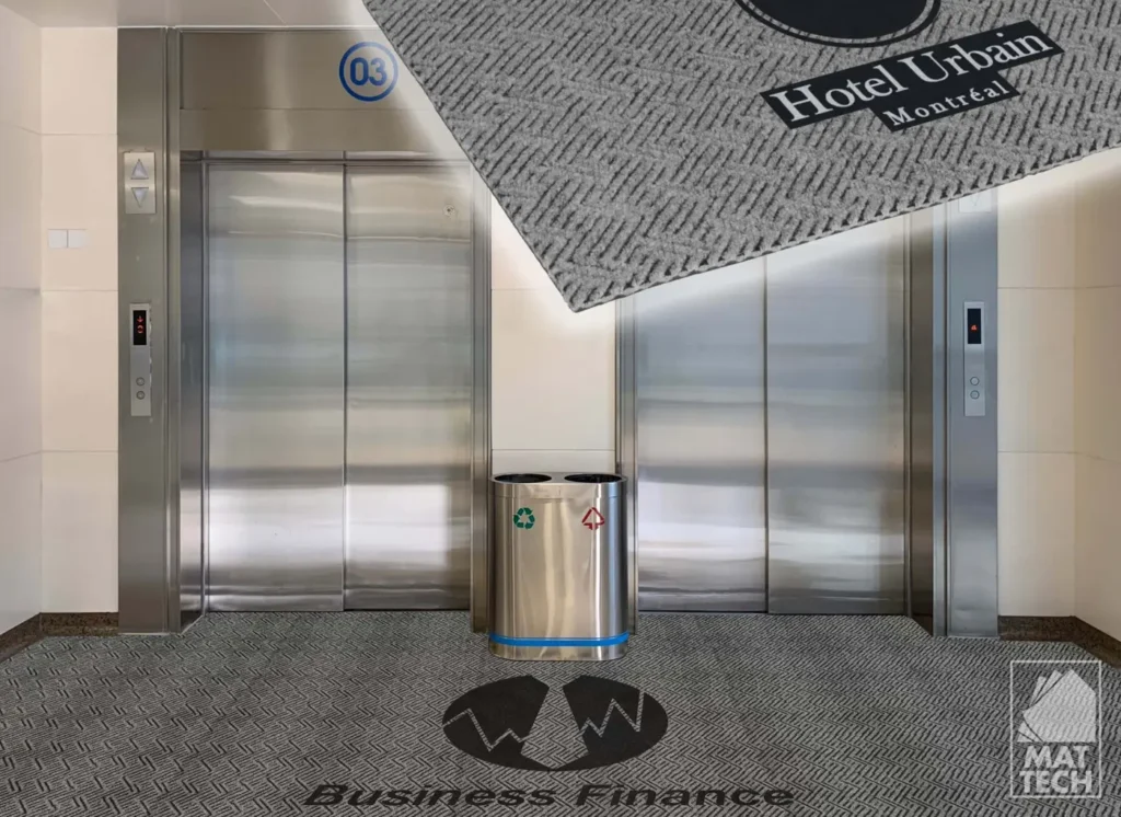 Tapis avec logo Triathlon P.I.S. Insertion Graphique