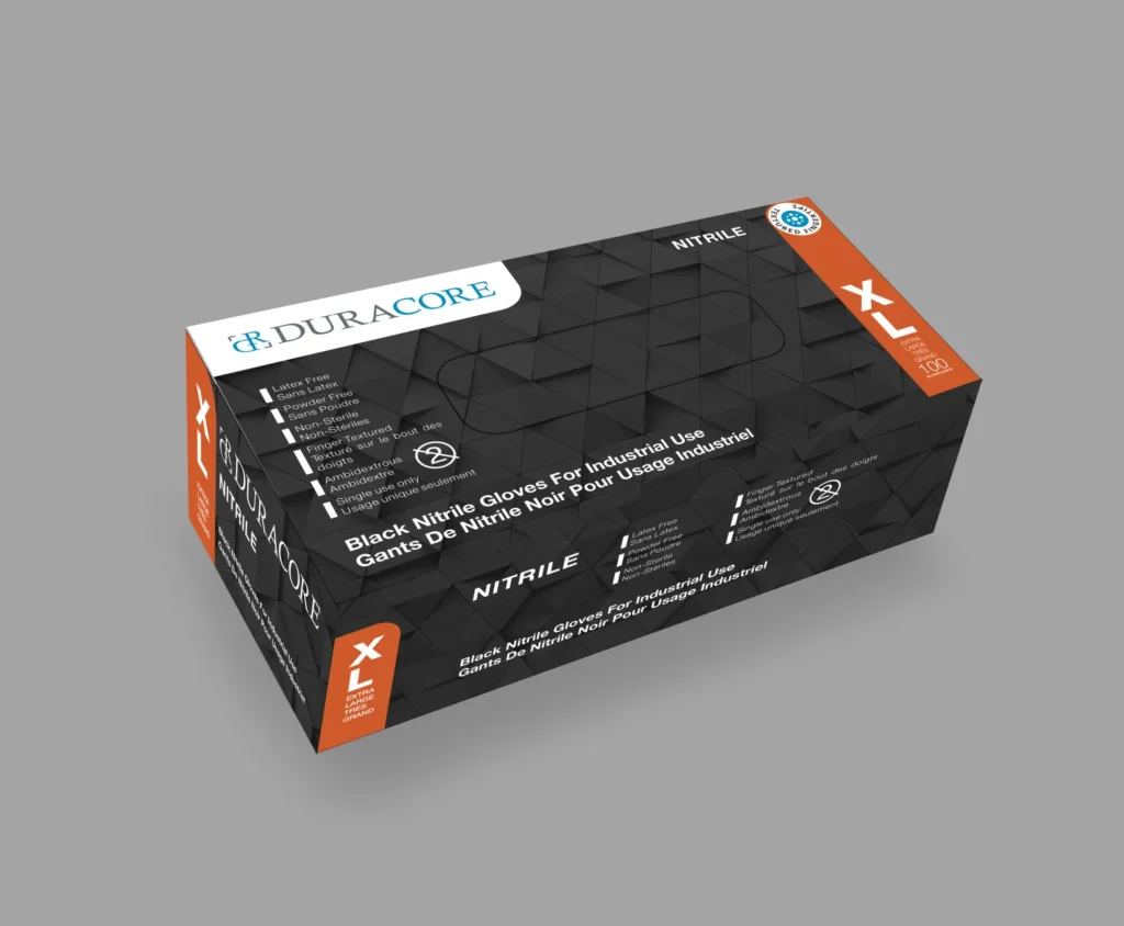 Gants Nitrile Duracore 6MIL Noir X-Large 100/BTE (B62290)